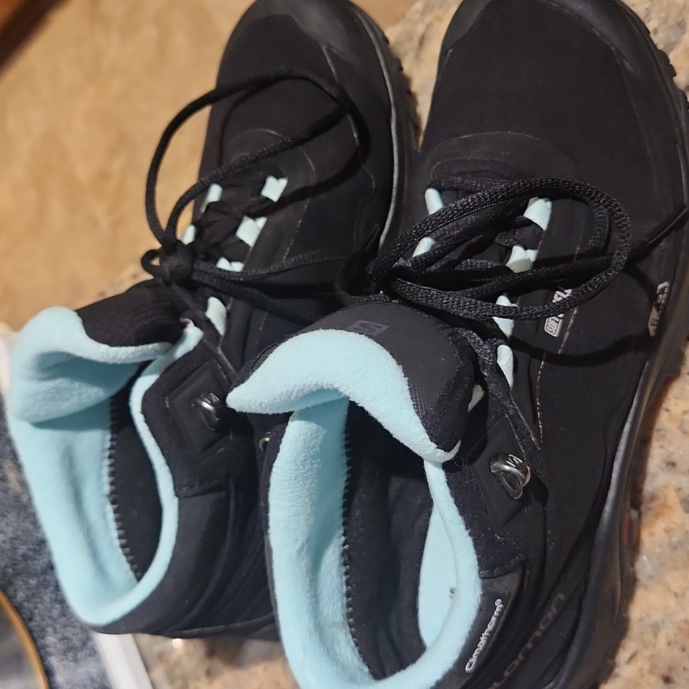 Salomon black boots